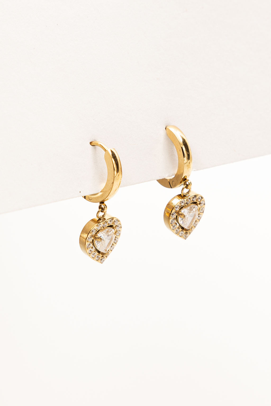 Heart Diamond hanger oorbellen