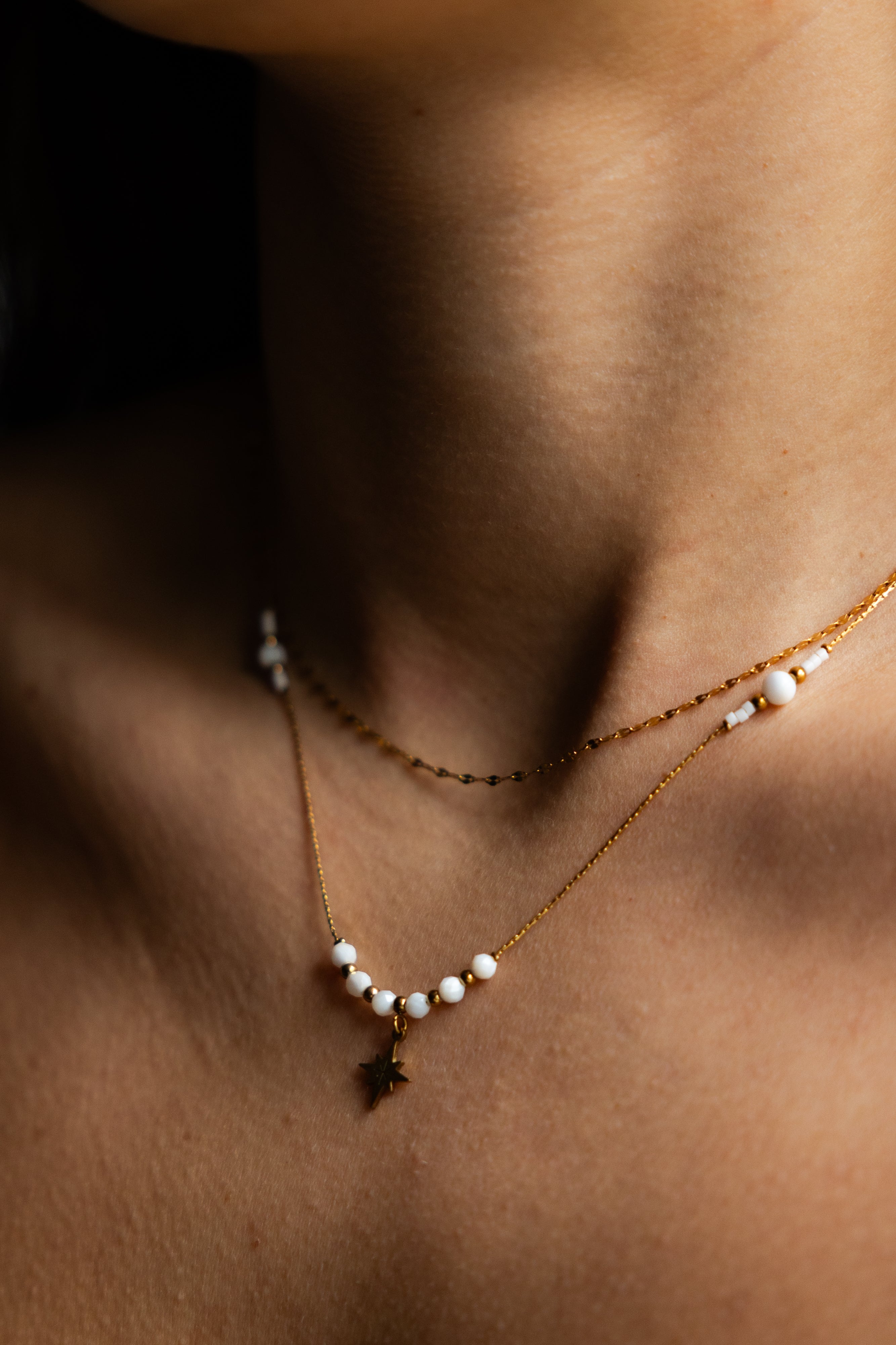 Star Beads White ketting