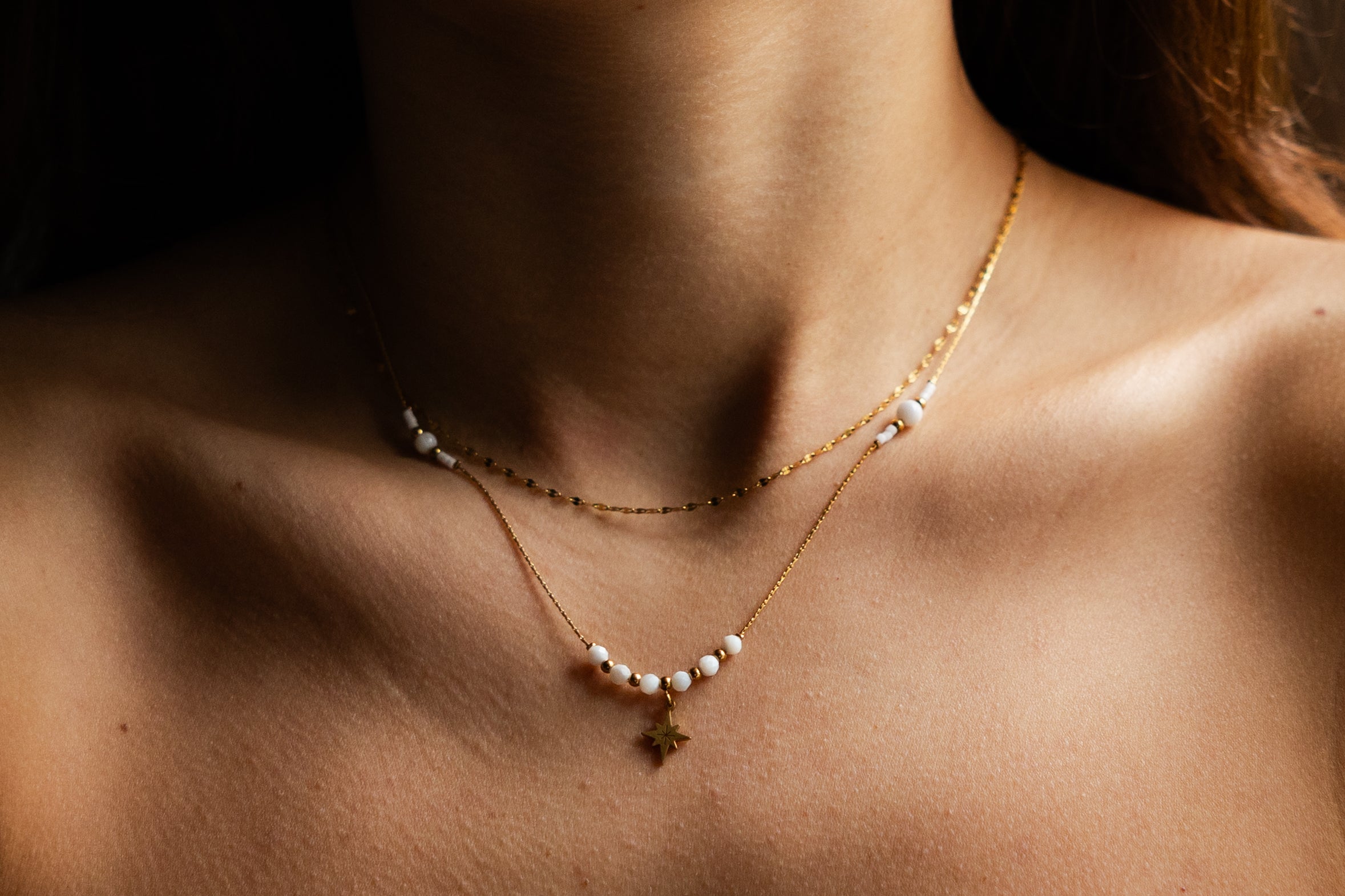 Star Beads White ketting