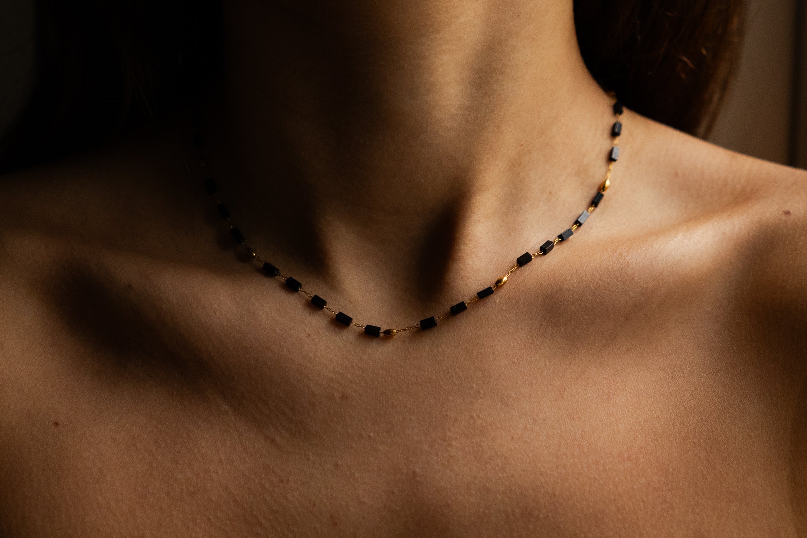Little Stones Black ketting