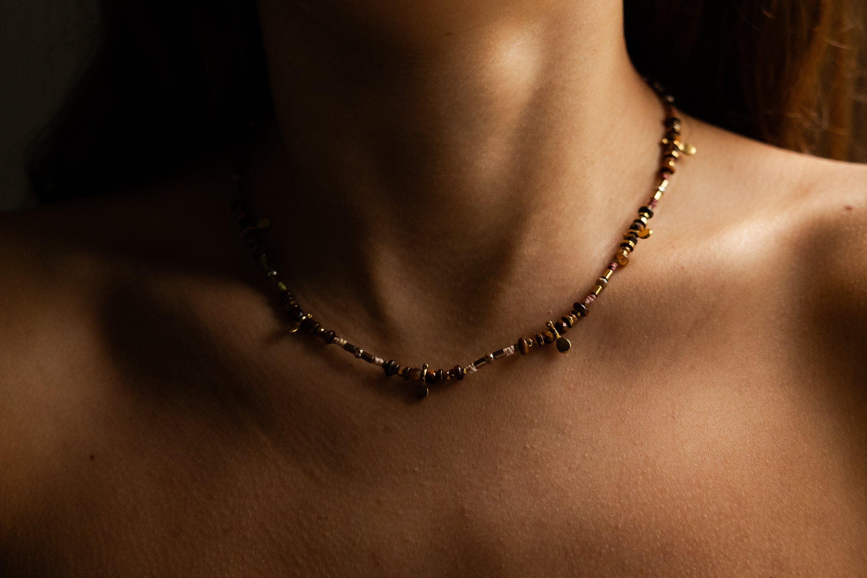 Gigi Tiger Beads Necklace